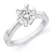 diamant ring i 14 karat hvitt gull 0,50 ct