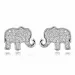 elefant øredobber i sølv