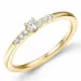 Rund diamantring i 14 karat gull 0,08 ct 0,06 ct