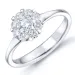 diamant ring i 14 karat hvitt gull 0,20 ct 0,40 ct