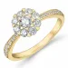 diamantring i 14 karat gull 0,20 ct 0,55 ct