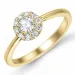 rund diamantring i 14 karat gull 0,20 ct 0,15 ct