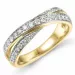 Abstrakt diamant ring i 14 karat gull og hvitt gull 0,50 ct