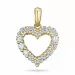 hjerte diamantanheng i 14 karat gull 0,84 ct