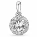 Rundt morganit diamantanheng i 14 karat hvitt gull 0,32 ct 0,12 ct