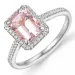 morganit diamantring i 14 karat hvitt gull 1,70 ct 0,16 ct