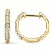 18 mm creol i 14 karat gull med diamant