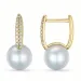 perle creol i 14 karat gull med diamant