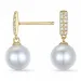 perle creol i 14 karat gull med diamant