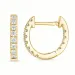 12 mm diamant creol i 14 karat gull med diamant 
