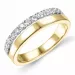diamant ring i 14 karat gull og hvitt gull 0,38 ct
