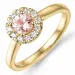 morganit diamantring i 14 karat gull 0,43 ct 0,22 ct