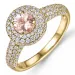 morganit diamantring i 14 karat gull 0,43 ct 0,66 ct