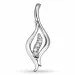 Diamant anheng i 14 karat hvitt gull 0,06 ct