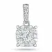 Rundt diamantanheng i 14 karat hvitt gull 0,15 ct 0,18 ct