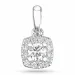 Firkantet diamant anheng i 14 karat hvitt gull 0,22 ct
