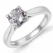 morganit solitairering i 14 karat hvitt gull 0,98 ct