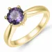 ametyst solitairering i 9 karat gull 0,95 ct