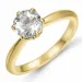 kvarts solitairering i 9 karat gull 0,95 ct