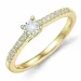 diamant ring i 14 karat gull og hvitt gull 0,057 ct 0,102 ct