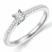 diamant ring i 14 karat hvitt gull 0,057 ct 0,102 ct