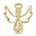 engel diamant anheng i 14 karat gull 0,089 ct