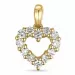 hjerte diamant anheng i 14 karat gull 0,264 ct