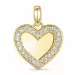 hjerte diamant anheng i 14 karat gull  0,113 ct