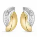 diamant øredobber i 14 karat gull og hvitt gull med diamant 