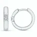 13 mm diamant creol i 14 karat hvitt gull med diamant 