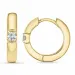 14 mm diamant creol i 14 karat gull med diamant 