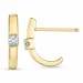 diamant halvcreol i 14 karat gull med diamant