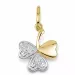 diamantanheng i 14 karat gull med rhodium 0,0112 ct