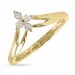 diamant gull ring i 14 karat gull 0,02 ct