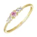 smal rosa zirkon ring i 9 karat gull