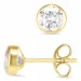 5 mm runde ørestikker i 9 karat gull med zirkon - Gold Collection