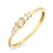 smal hvit zirkon ring i 9 karat gull