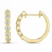 16 mm briljant creol i 14 karat gull med diamant