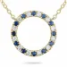 45 cm halskjede med anheng i 14 karat gull 0,18 ct 0,264 ct