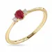 rubin ring i 14 karat gull 0,05 ct 0,18 ct. ct