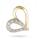 hjerte diamantanheng i 14 karat gull og hvitt gull 0,04 ct