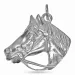 Stort hester anheng i sølv