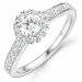 Bestillingsvare - diamantring i 14 karat hvitt gull 0,52 ct 0,504 ct