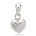 9 x 11 mm hjerte anheng i sølv - Amoré