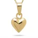 hjerte halskjede i forgylt sølv med anheng i 14 karat gull - Amoré