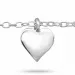 Hjerte ankelkjede i sølv med hjerteanheng i sølv