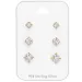 4 x 5 x 6 mm zirkon ørestikker i forgylt sølv