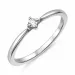 lab grown diamant solitairering i rodinert sølv