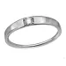 lab grown diamant solitairering i rodinert sølv