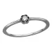 blomst lab grown diamant ring i rodinert sølv